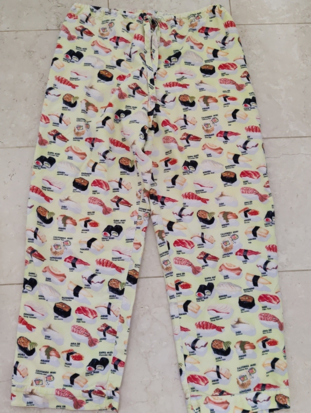 Vintage Y2K Cat's Pajamas Sushi Flannel Pajama Set Buffy Wasabi Small 🍣🍣 - Picture 9 of 16